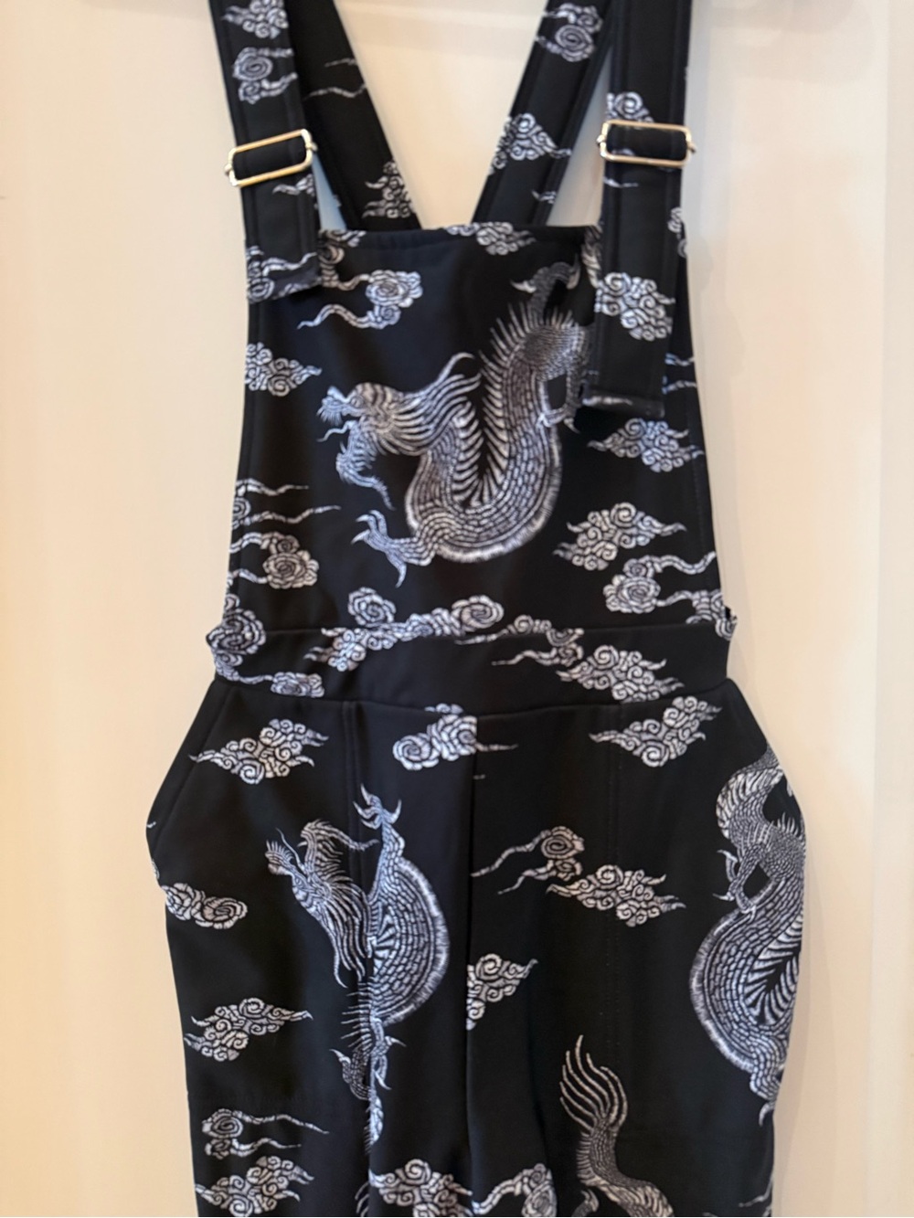 Blackmilk Black Dragon-Print Overalls Jumpsuit - Picture 2 of 6